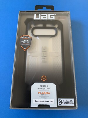 UAG Plasma Series Cell Phone Case - Samsung Galaxy S10 - Clear w/Black Bumper