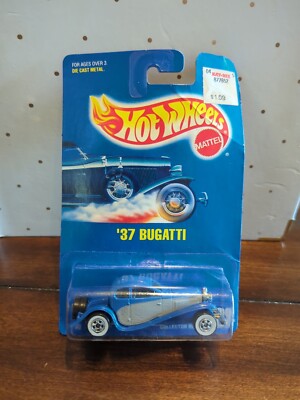 1991 Vintage Hot Wheels Blue Card #28 '37 BUGATTI! 