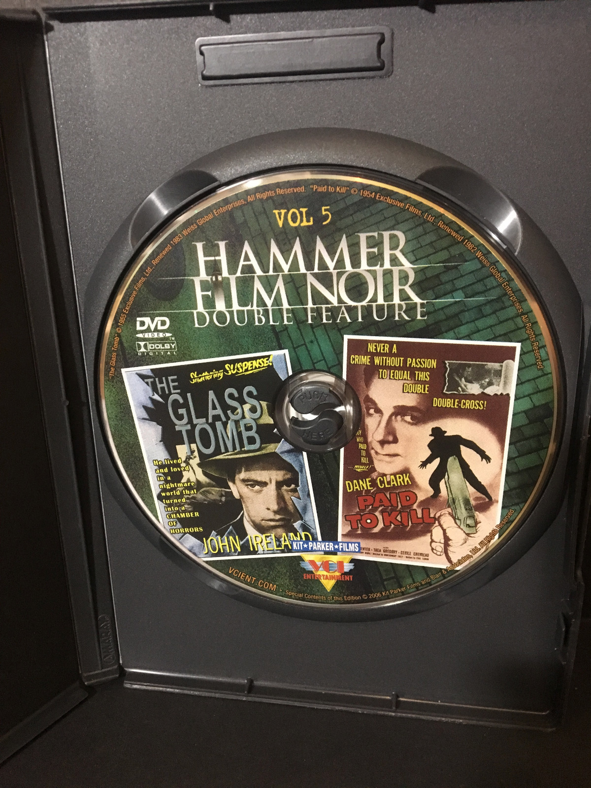 Hammer Film Noir Vol. 5 The Glass Tomb Paid to Kill Rare Double Feature OOP USED