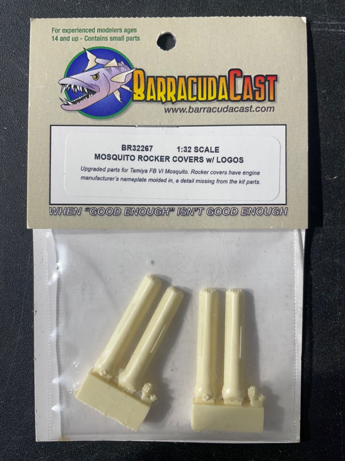 Barracuda Cast 1/32 Mosquito FB VI Rocker Covers - BR32267 Barracuda Cast 1/32 Mosquito FB VI Rocker Covers - BR32267