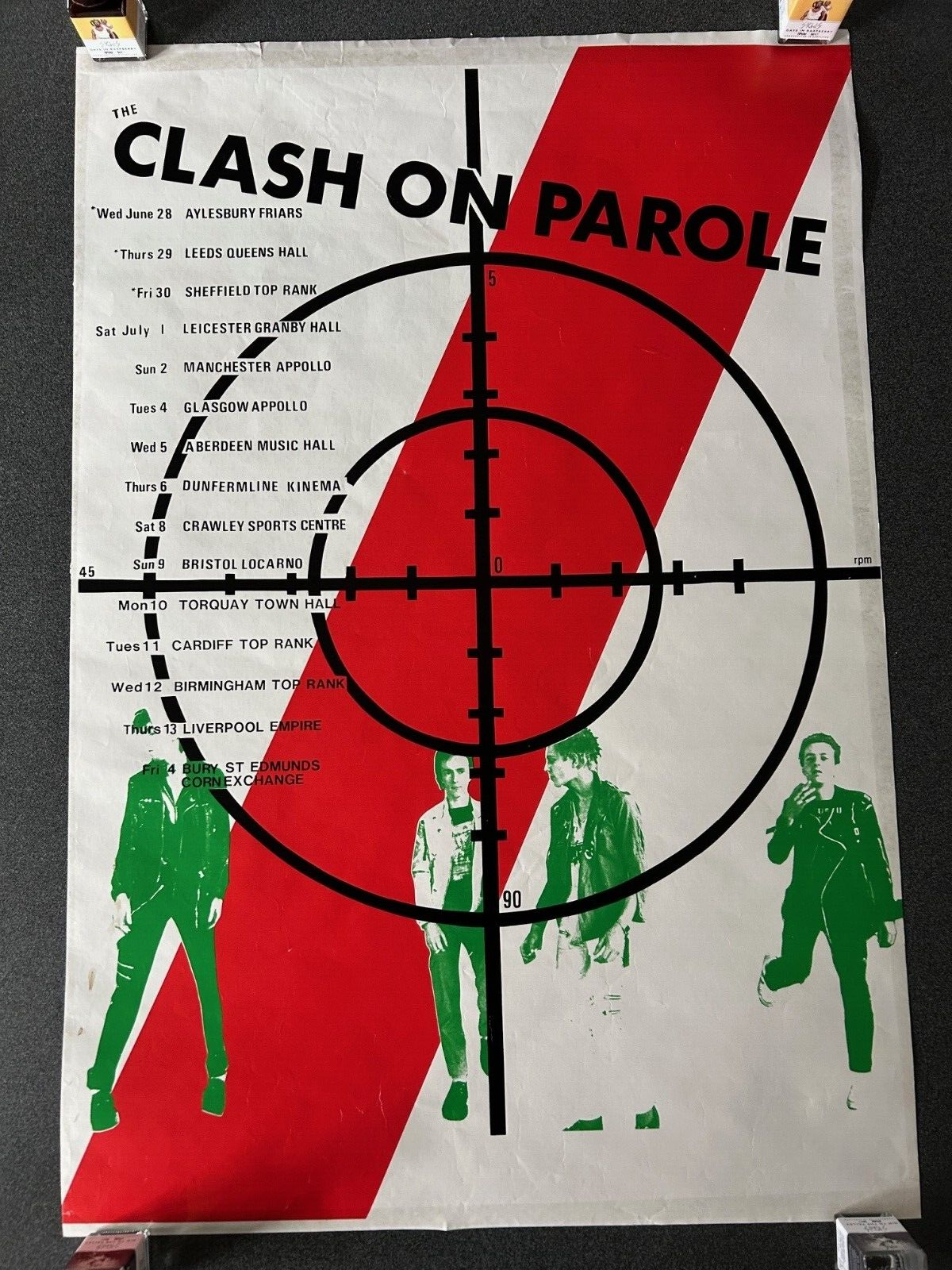 The CLASH／CLASH ON PAROLE ツアー　大型ポスター The Clash Punk Music 70's - HeadVision