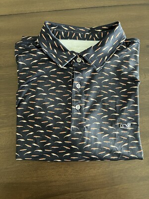 Vineyard Vines OTG Sankaty Polo XL Fishing Lures Navy New with Tags