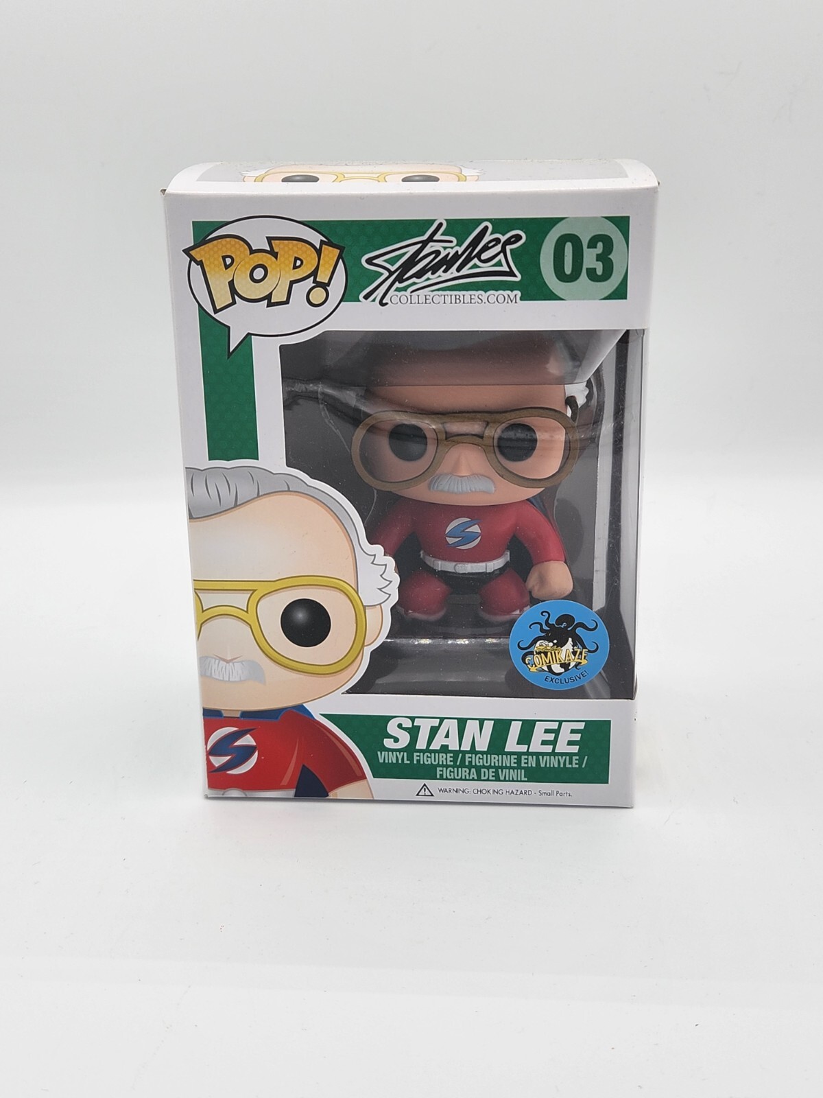 Funko Pop! Stan Lee #03 Superhero Red Suit Comikaze Exclusive Vinyl Figure