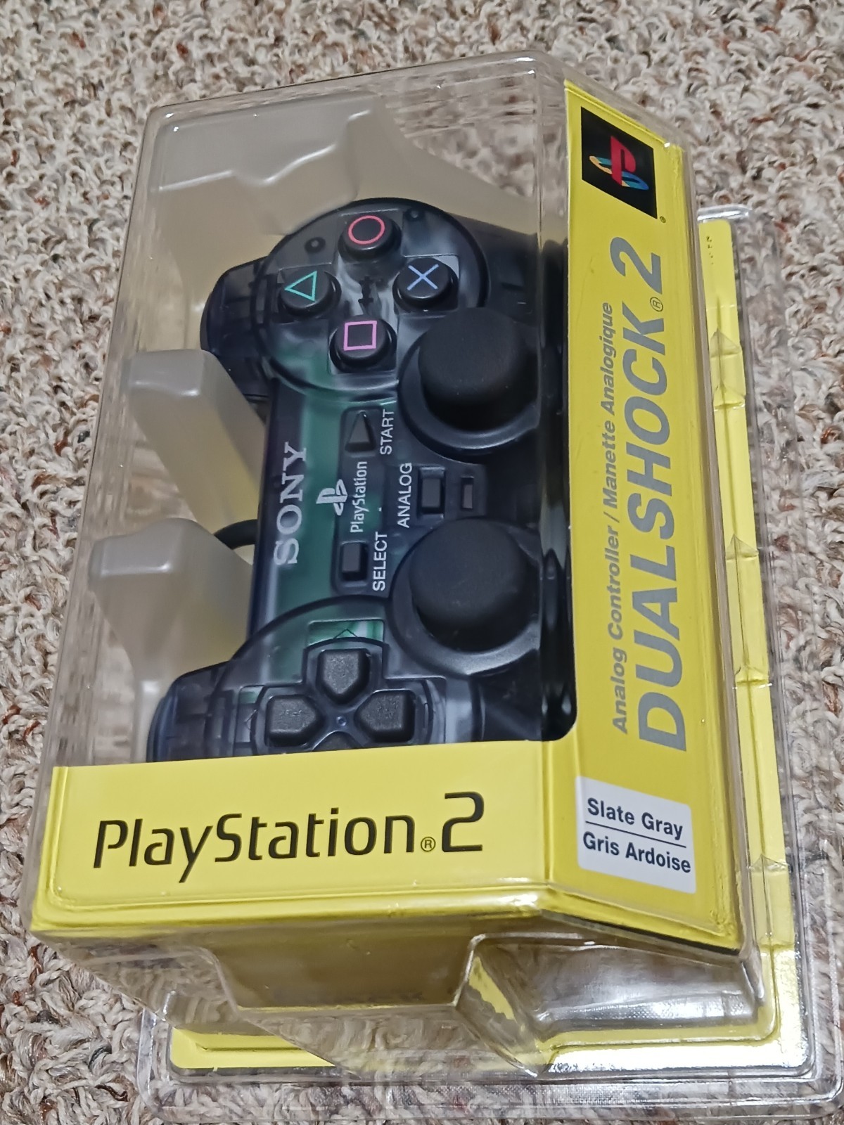 BRAND NEW PS2 Controller Slate Gray DualShock 2. Never Opened