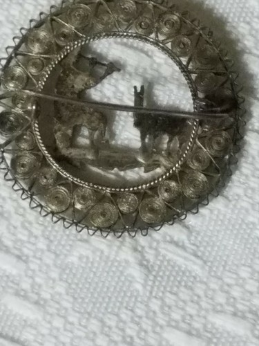 Fine Peruvian 925 Silver Filagree Man Llama