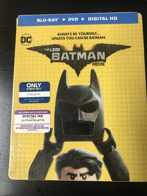 The LEGO BATMAN MOVIE Steelbook Blu-Ray DVD Best Buy Exclusive NEW SEALED 