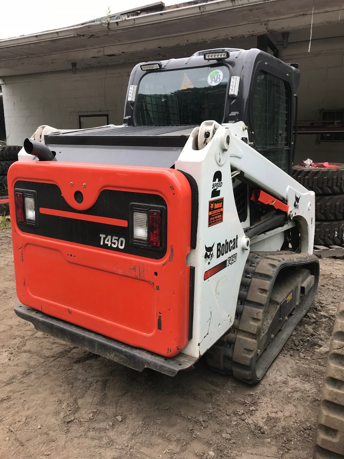 2015 BOBCAT T450 TRACK SKID STEER LOADER, CAB HEAT, AC, JOYSTICK, 2 SPEED A81