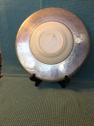 LIMOGES ALUMINUM Plate TRIUMPH 22K WHITE GOLD VICTORIAN IMPERIAL CHANTILLY