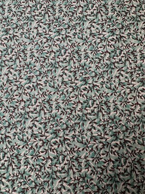 Charleston quilt fabric by Marcus Bros R33-E250-14T tiny brown leaves on green