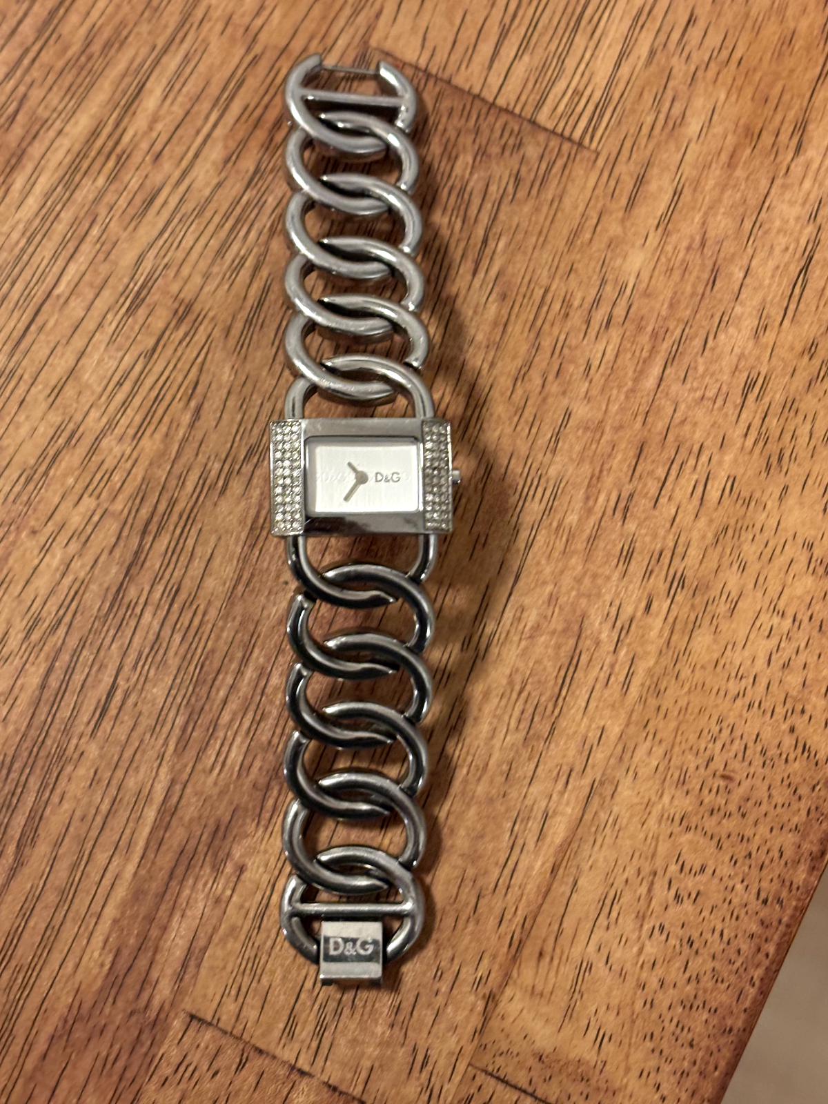 D＆G  TIME Dolce and Gabbana D&G “Time” Silver Stainless Steal Diamond