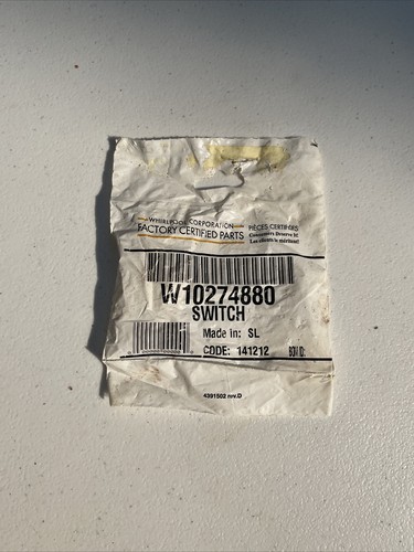 Genuine W10274880 Whirlpool Dishwasher Switch