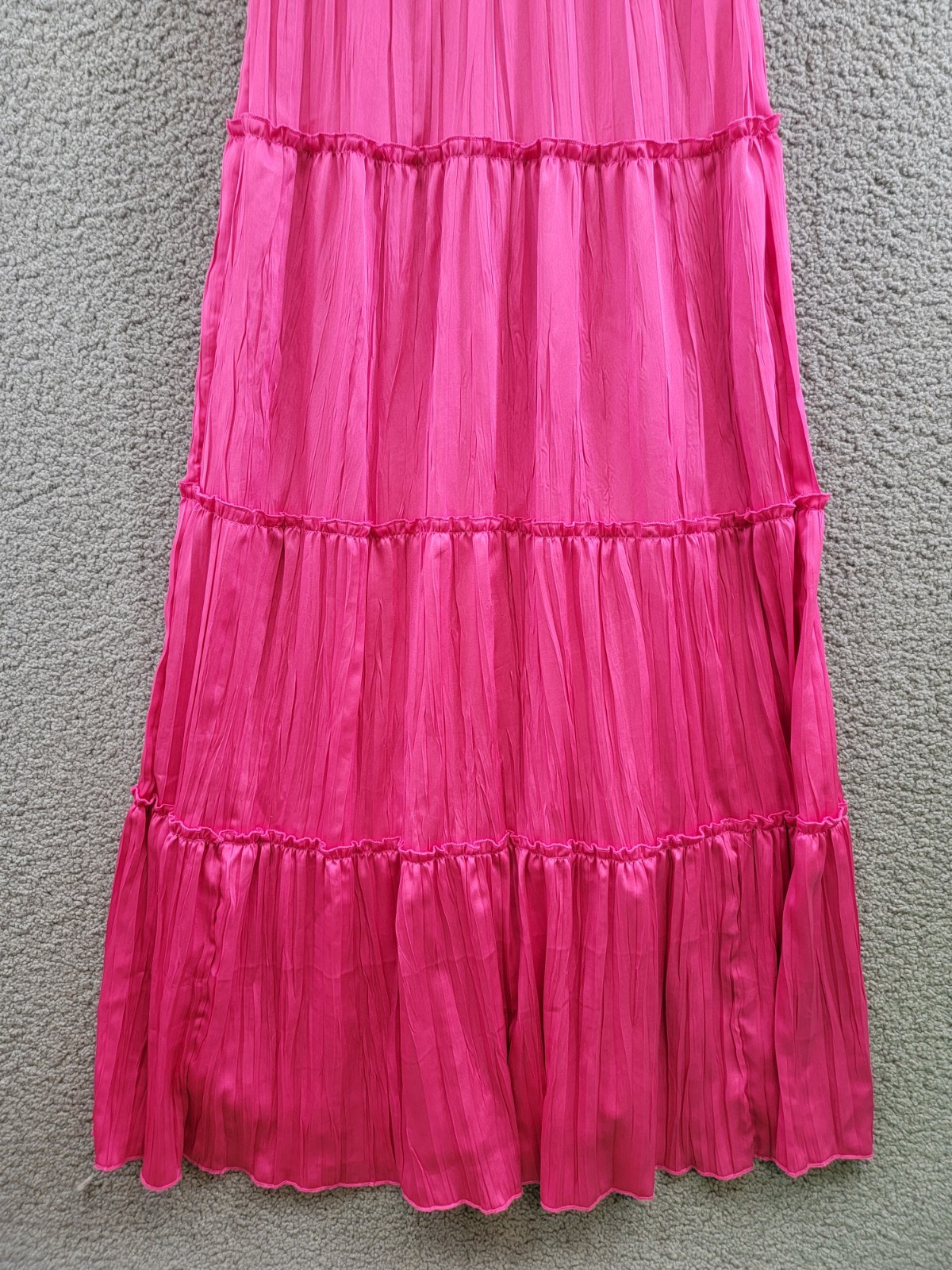 AQUA Formal Pleated Cutout A-Line Dress Women's 0 Pink Back Zipper Closure - Picture 4 of 19