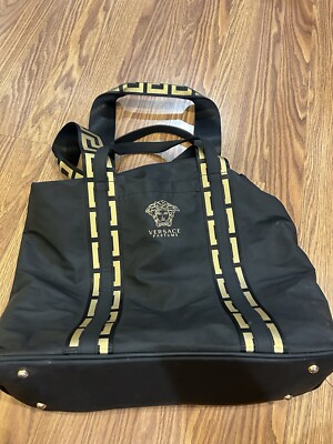 Versace Parfums Bag Black Gold Travel 