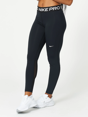 Nike Women’s Pro Mid-Rise Leggings CZ9779 010 Black Size XS