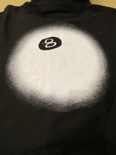 Pre-owned Stussy 8 Ball Fade Hoodie Black, Size Xl. Brand
