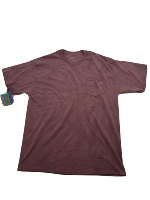 Lightly Reverse Bleached Designed Pocket Tee Shirt Size XL