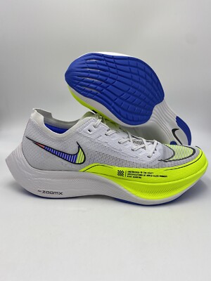 Nike ZoomX Vaporfly Next% 2 White/ Racer Blue CU4123-103 Women's Sz 10