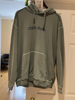 Stone Island Old Treatment Sweatshirt Cotton Fleece Garment Dyed Mint green 2XL