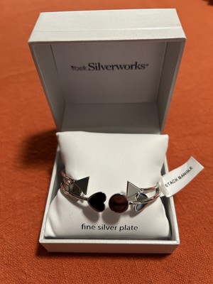 NIB Belk Silverwork Fine Silverworks Stack Silver Plate Bangle Bracelets