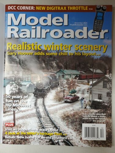 Model Railroader Magazine December 2020 Realistic winter scene...