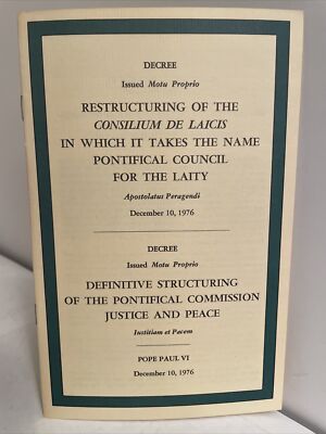 Paul VI, Decree Issued Motu Proprio, Pontifical Council for the Laity, 1976