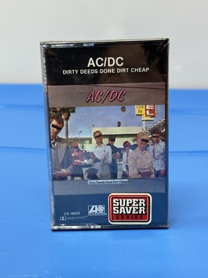 AC/DC Dirty Deeds Done Dirt Cheap Cassette Tape New Sealed NOS CS 16033