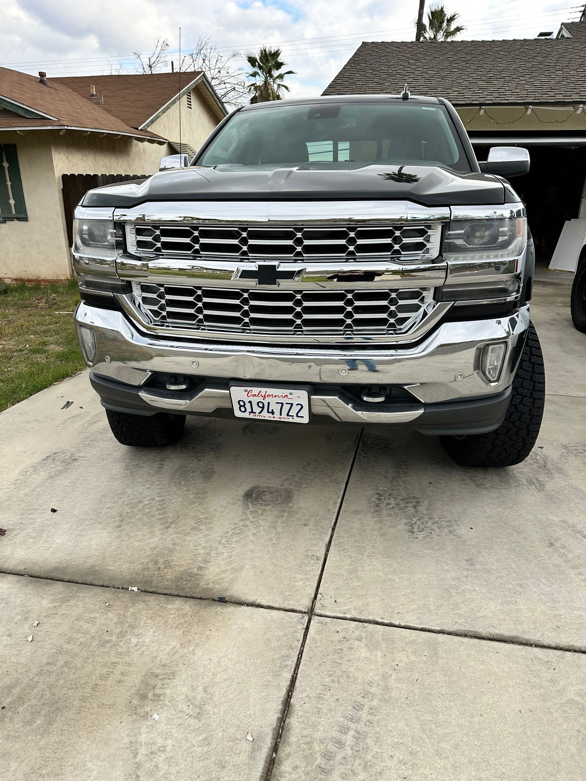 For Chevrolet Silverado 1500 2016-2018 Front Upper Bumper Grille Chrome