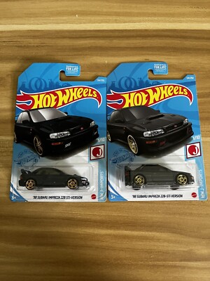 Hot Wheels 98  Subaru Impreza 22B STI-Version Gray and Navy Lot of 2