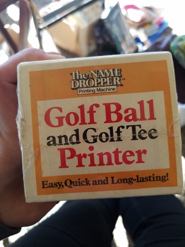 THE NAME DROPPER GOLF BALL GOLF TEE PRINTER DENNCO NEW SHRINK-WRAP OLD STOCK