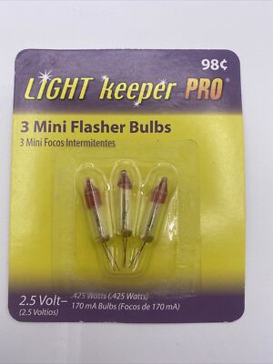 Pack of 3 Light Keeper Pro Mini Flasher Bulbs 2.5V .425 Watts 170 mA NEW