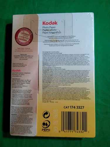 Kodak 4 x 6 Gloss Photo Paper Sealed 100 sheets
