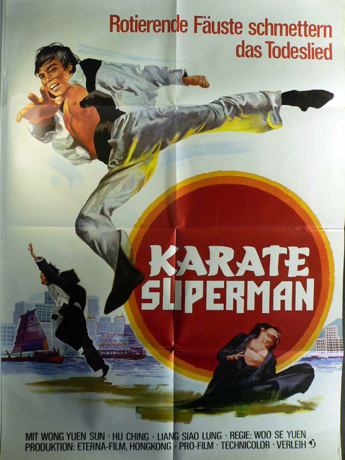 Karate Superman - Wong Yuen Sun - Hu Ching - Filmposter A1 84x60cm gefaltet
