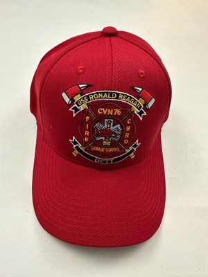 The Corps USS Ronald Reagan CVN 76 DCTT  Logo Red Baseball Cap Hat One Size