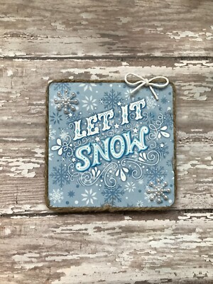 Mixed Media Art Christmas Small Wall Art Tiered Tray Decor Shelf Decor Upcycle