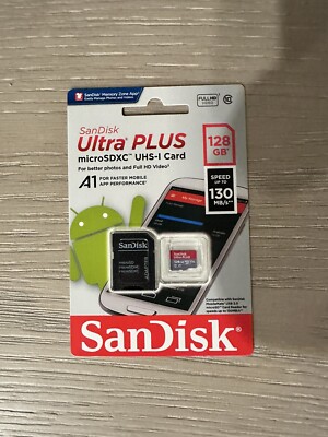 SanDisk Ultra Plus Micro SDXC UHS-1 Card (128gb) SDSQUB3-128G-AT6MA
