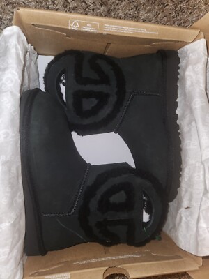 BLACK UGG X TELFAR MINI LOGO BOOTS .... ***GUARANTEED AUTHENTIC***BRAND NEW ***