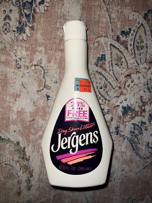 Vintage 1985 Dry Skin Lotions Jergens 12.5  FL Oz Prop Advertising USA Movie