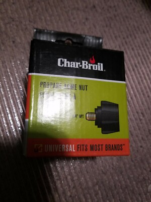 Char-Broil Universal 1/4'' Brass LP Cylinder Acme Coupling Nut, 5438384 NEW