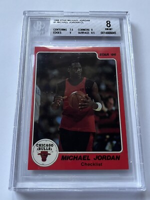 1986 Star #1 Michael Jordan Checklist BGS 8 NM-MT 9 Edges 9 Corners 8.5 Surface