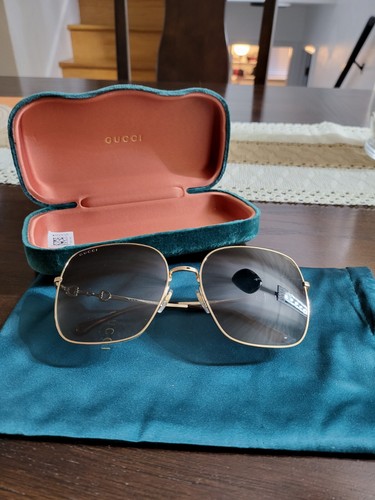 GUCCI サングラス　ブルー グッチ サングラス メンズ レディース ラウンド UVカット GG