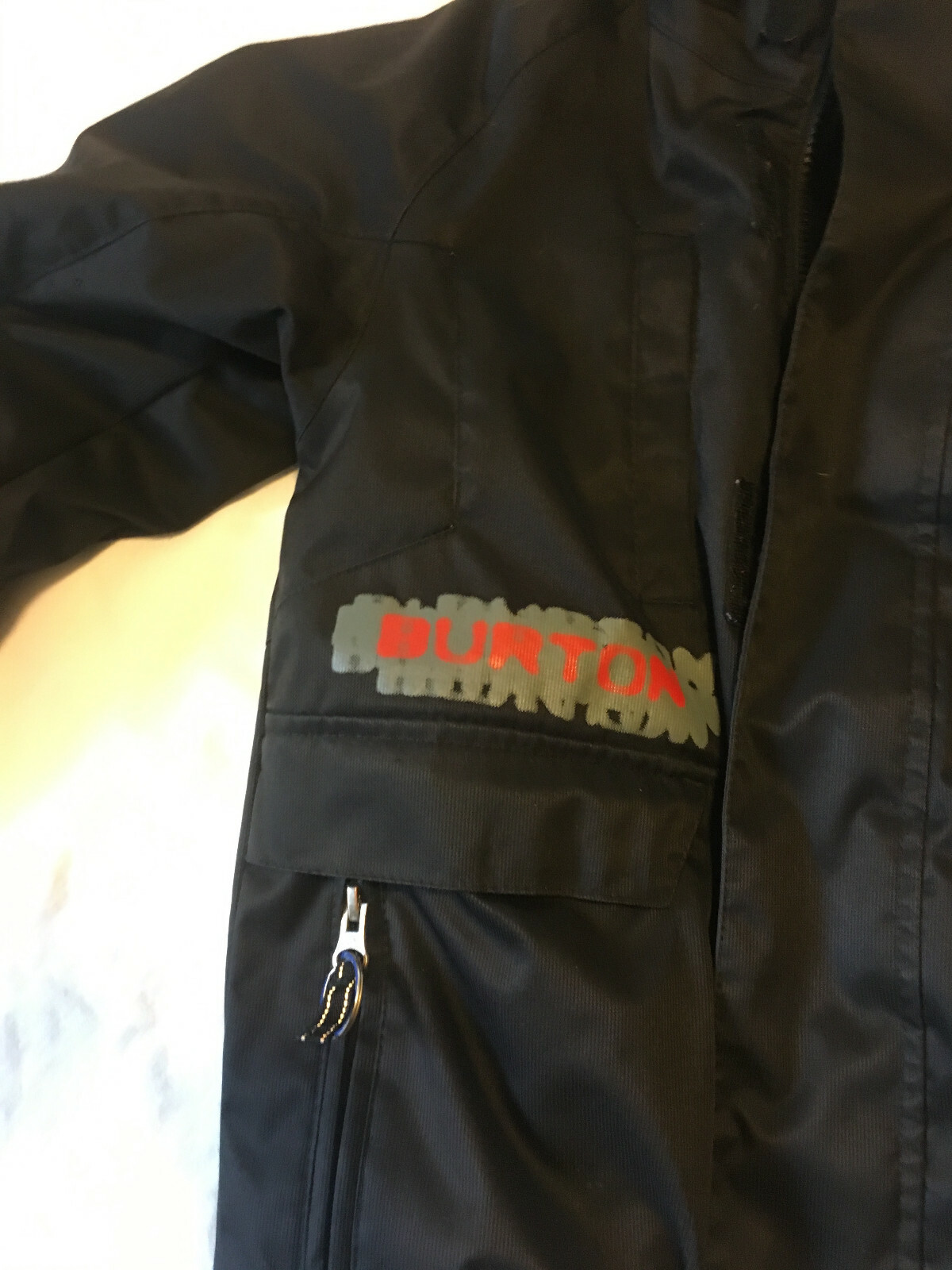 Burton Dryride Black winter coat size 5/6 grow-with-me sleeves intact