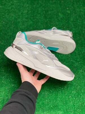 Puma RS Fast x BALR. Low Mens Running Shoes Silver Gray 106672-01 NEW Multi Sz