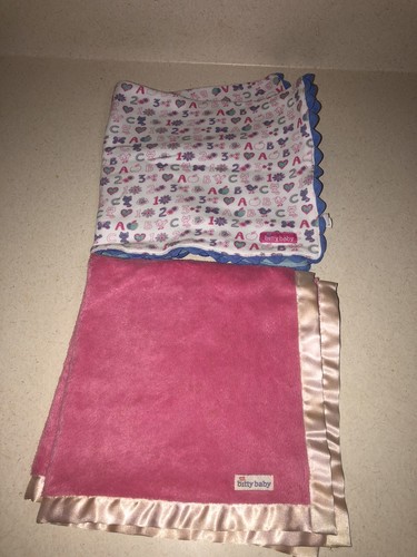 Satin Trim 18”x 18” And Abc Blanket Set