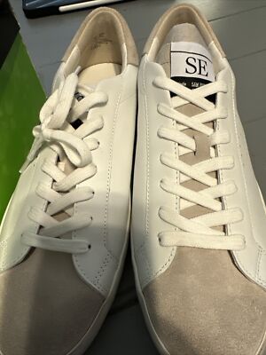 NEW - Sam Edelman - Women's Aubrie Fashion Sneaker Size US 9.5M - White/Greige