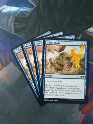 Quick Study x 4 | 7% Off 2+ | Wilds of Eldraine | NM | MTG