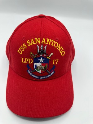 NEW The Corps USS San Antonio LPD 17 CCO Red Baseball Cap Hat One Size