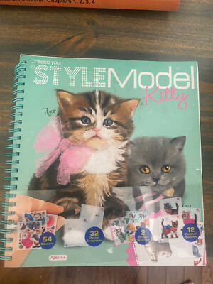 Create Your Style Model Kitty Craft Kit Ages 6+ w/ Stickers Design Templates
