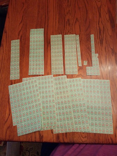 VTG 60s 70s S&H Green Stamps Full Sheet over 1000  Stamps LOT Sperry Hutchinson