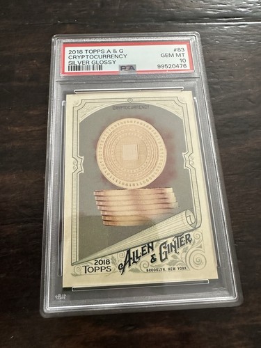PSA 10 2018 TOPPS ALLEN & GINTER CRYPTOCURRENCY SILVER