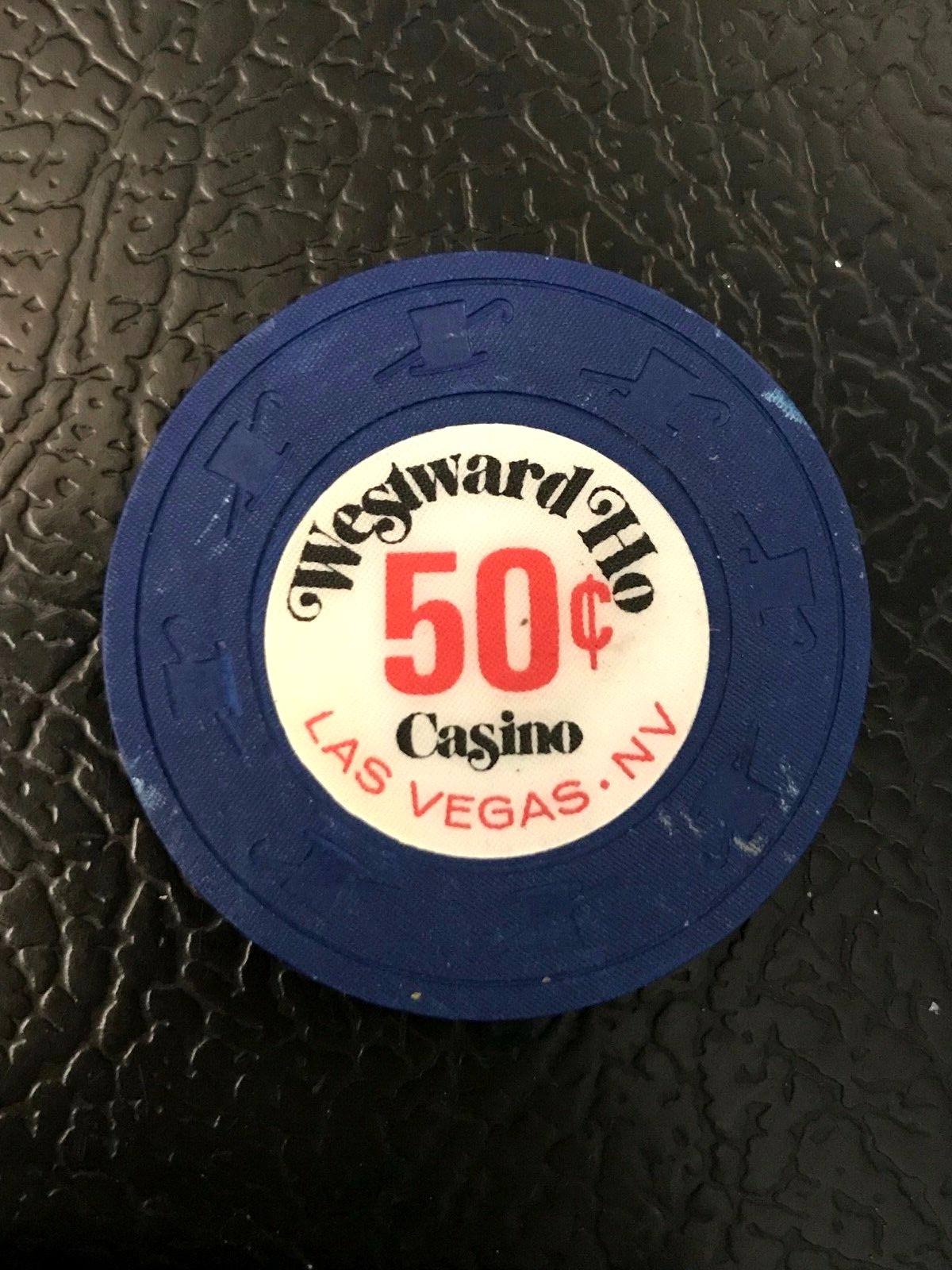 50 cent Fractional Las Vegas Casino Chip  WESTWARD HO